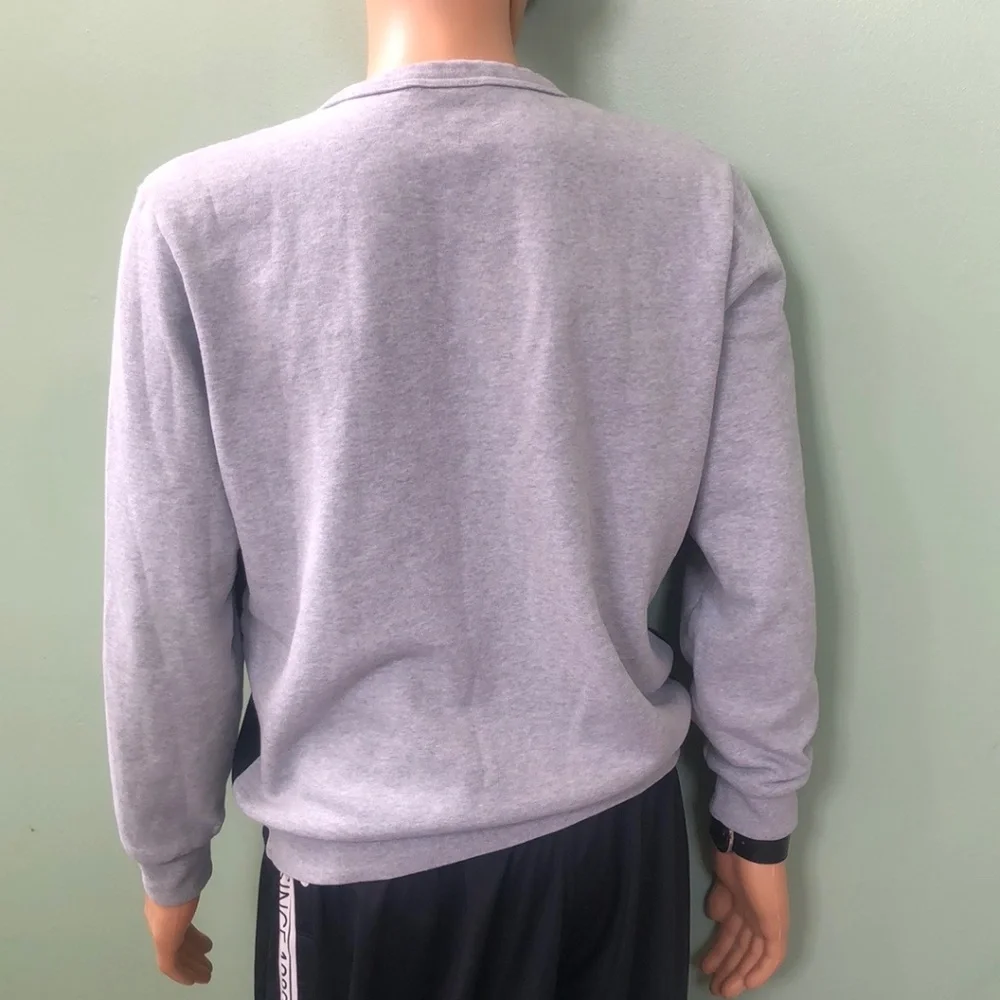 Lacoste Men's Grey/Black Pullover - Size Medium